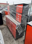 Diggit Heavy-Duty 18-Compartment Workbench Cabinet Combo 18HD-4C-R