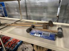 Lot of Westward 11-pc Combination Wrench Set, (2) Sledge Hammers and (2) Sparkless Hammers