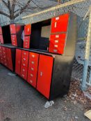 77” X 24” X 73” 22-Compartment Tool Chest w/ Asst. Tools, etc. *Damaged Caster*
