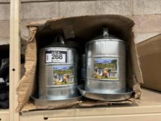 Lot of (6) Farm-Tuff 2gal Poultry & Game Bird Waterers