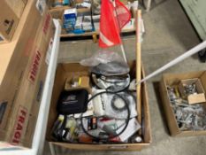 Lot of Security Mirror, Rubber Gaskets, Belt, Stud Cleaner, Sanding Pads, Drain Valve Fittings, etc.