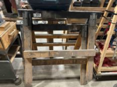 Lot of (2) Wooden Saw Horses
