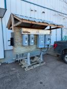 Power Distribution Skid w/ Roof, Panel, Switches, Plugs, etc