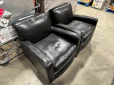 Lot of (2) Black Occasional Chairs