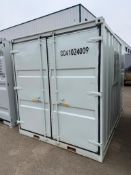 10' Shipping Container Complete with Barn Doors, (1) Man Door & Window