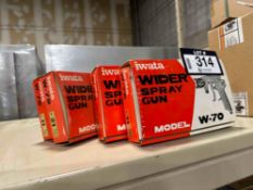 Lot of (4) Iwata W-70 Wider Spray Guns