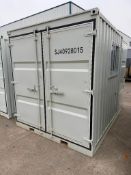 10' Shipping Container Complete with Barn Doors, (1) Man Door & Window