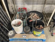 Lot of asst. Chain Boomers, Casters, Hitch Parts, etc.