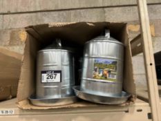 Lot of (6) Farm-Tuff 2gal Poultry & Game Bird Waterers