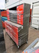 Diggit Heavy-Duty 18-Compartment Workbench Cabinet Combo 18HD-4C-R