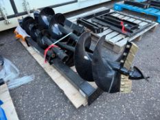 2025 CAPTOK Skid Steer Auger Attachment w/ (3) Asst. Auger Bits