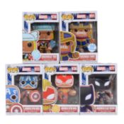 Funko Pop! 5 Marvel Gingerbread Figures