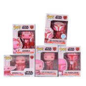 Funko Pop! 5 Valentines themed The Mandalorian Figures