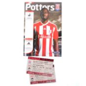 Stoke City vs Swansea City signed matchday programme, including Cameron Jerome