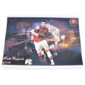 Signed Santi Cazorla A4 colour photograph, Arsenal