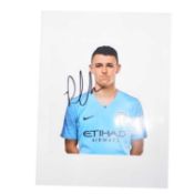 Signed Phil Foden 5x5 colour photograph, Manchester City