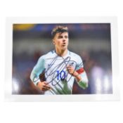 Signed Mason Mount 5x7 colour photograph, whilst playing for England