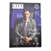 Leicester City vs Crystal Palace signed matchday programme