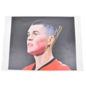 Signed Michael Keane 8x10 colour photograph, Manchester United