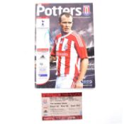 Signed Stoke City vs Tottenham Hotspur 11/12/2011 Programme, including Scott Parker