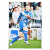 Signed Shay Given A4 colour photograph, Aston Villa