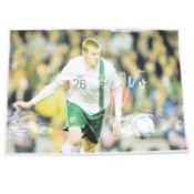 Signed James McClean A4 colour photograph, Sunderland