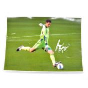 Signed Asmir Begovic A4 colour photograph, Stoke City