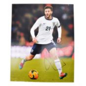 Signed Adam Lallana A4 colour photograph, England