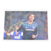 Signed David Luis A4 colour photograph, Chelsea