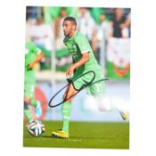 Signed Riyad Mahrez 5x7 colour photograph, Algeria