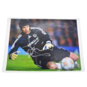 Signed Petr Cech A4 colour photograph, Chelsea