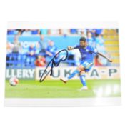 Signed Riyad Mahrez 5x7 colour photograph, Leicester City