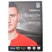 Stoke City vs Liverpool matchday programme, signed by Thomas Sorensen