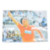 Signed Kevin Phillips A4 colour photograph, Blackpool Town