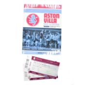 Aston Villa vs Manchester City matchday programme, signed by Ron Vlaar