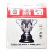 Manchester United vs Derby signed matchday programme