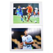Two signed 5x7 photographs, Netherlands player and England U21's player