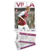 Aston Villa vs Arsenal matchday programme, signed by Christian Benteke