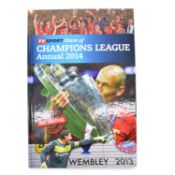 'TV Stars of Champions League' unofficial annual 2014, signed by Pep Guardiola and Juan Mata