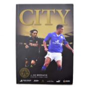 Leicester City vs AS Monaco matchday programme, signed by Joao Moutinho