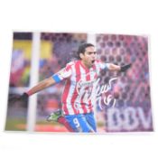 Signed Falcao A4 colour photograph, Athletico Madrid