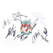 Signed Liverpool 5x7 colour club badge