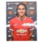 Signed Falcao A4 colour photograph, Manchester United