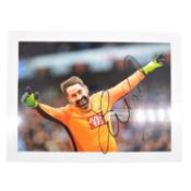 Signed Scott Carson 5x7 colour photograph, Derby County