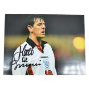 Signed Matt Le Tissier 6x8 colour photograph, whilst playing for England