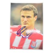 Signed Robert Huth A4 colour photograph, Stoke City