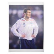 Signed David Nugent A4 colour picture, England U17