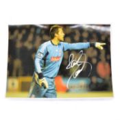 Signed Thomas Sorensen A4 colour photograph, Stoke City