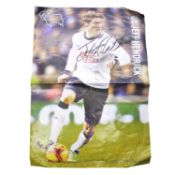 Signed Jeff Hendrick 34cm x 48cm colour poster, Derby County