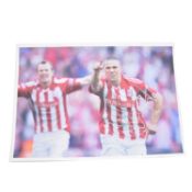 Signed Jonathan Walters A4 colour photograph, Stoke City